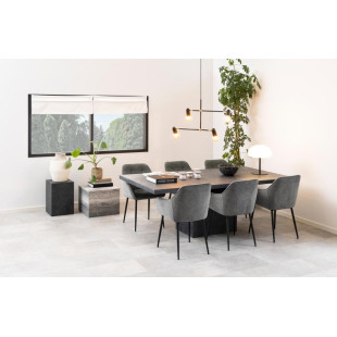 Krzesło Actona Brooke: Pikowane, antracytowe | Elegancki design