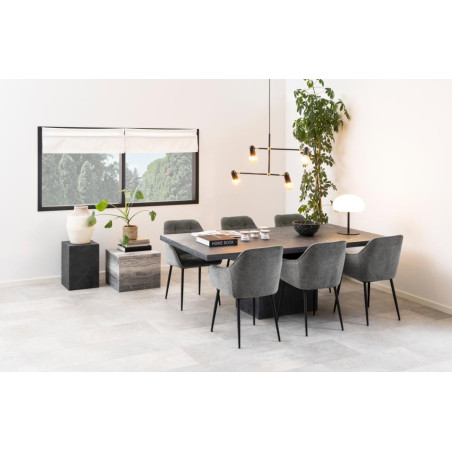 Krzesło Actona Brooke: Pikowane, antracytowe | Elegancki design