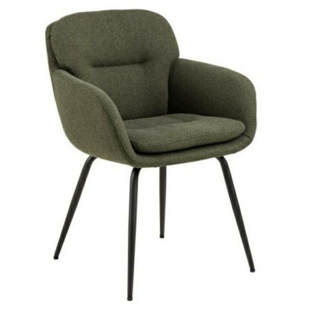 Krzesło fotelowe Dora Actona - zielone, czarne nogi | Komfortowy design