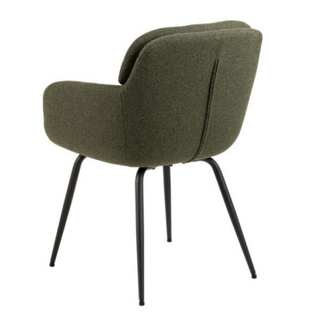 Krzesło fotelowe Dora Actona - zielone, czarne nogi | Komfortowy design