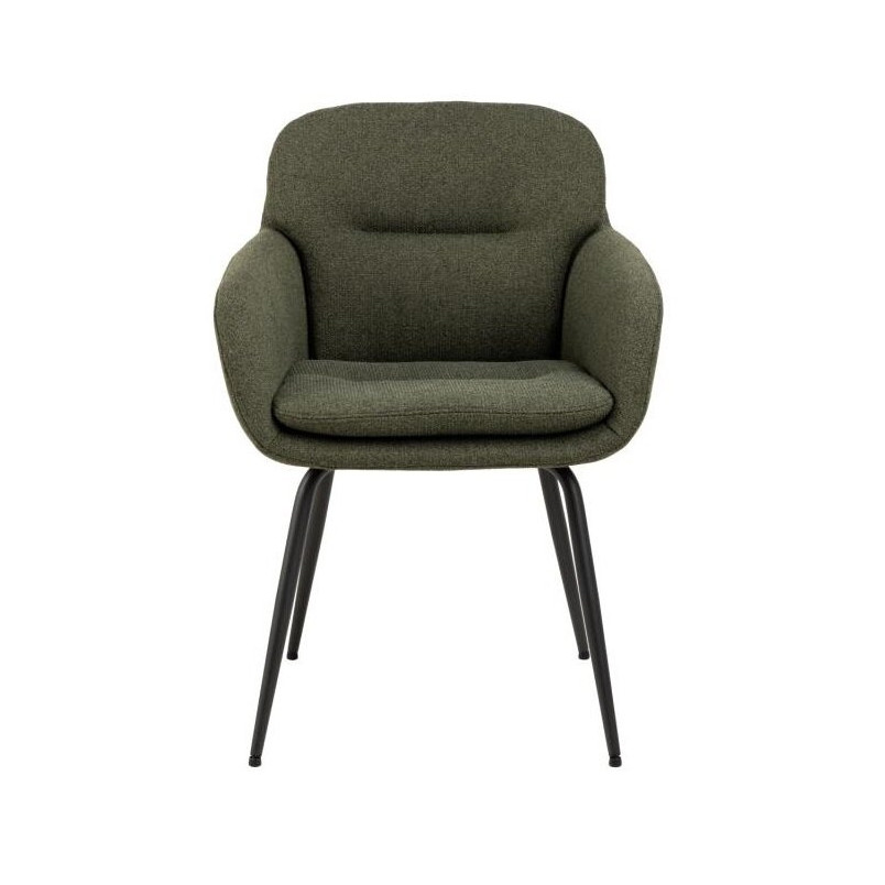 Krzesło fotelowe Dora Actona - zielone, czarne nogi | Komfortowy design