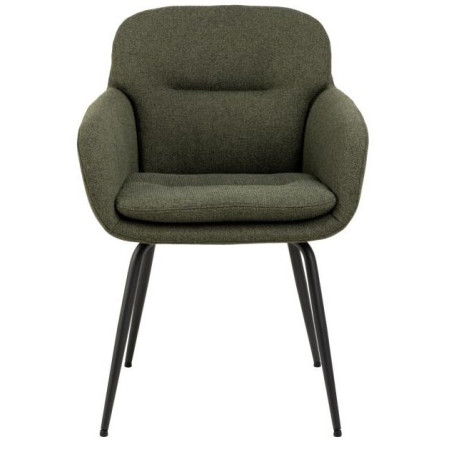 Krzesło fotelowe Dora Actona - zielone, czarne nogi | Komfortowy design