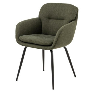 Krzesło fotelowe Dora Actona - zielone, czarne nogi | Komfortowy design