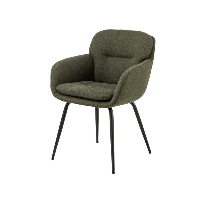 Krzesło fotelowe Dora Actona - zielone, czarne nogi | Komfortowy design