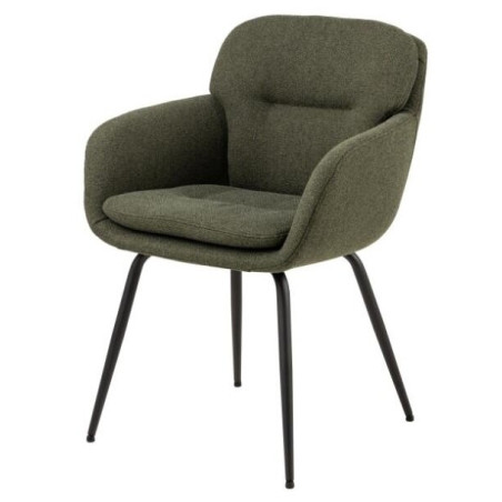 Krzesło fotelowe Dora Actona - zielone, czarne nogi | Komfortowy design