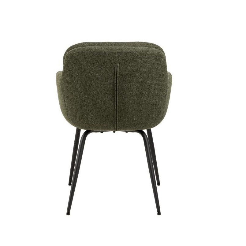 Krzesło fotelowe Dora Actona - zielone, czarne nogi | Komfortowy design