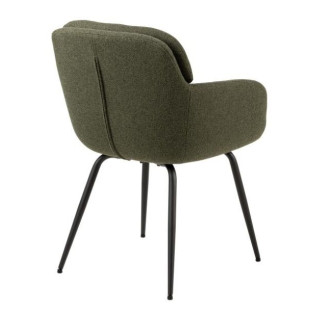 Krzesło fotelowe Dora Actona - zielone, czarne nogi | Komfortowy design