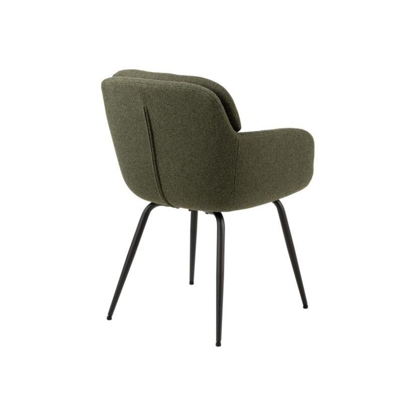 Krzesło fotelowe Dora Actona - zielone, czarne nogi | Komfortowy design