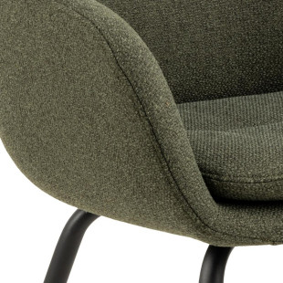 Krzesło fotelowe Dora Actona - zielone, czarne nogi | Komfortowy design