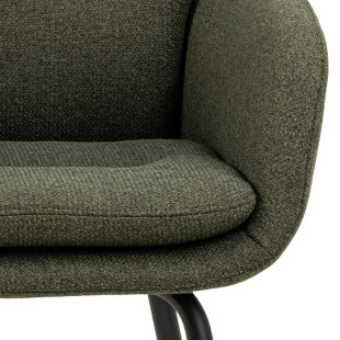 Krzesło fotelowe Dora Actona - zielone, czarne nogi | Komfortowy design