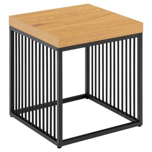Stolik loft Actona Strington | 40x40cm | Dąb/Czarny