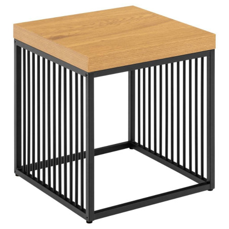 Stolik loft Actona Strington | 40x40cm | Dąb/Czarny