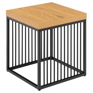 Stolik loft Actona Strington | 40x40cm | Dąb/Czarny