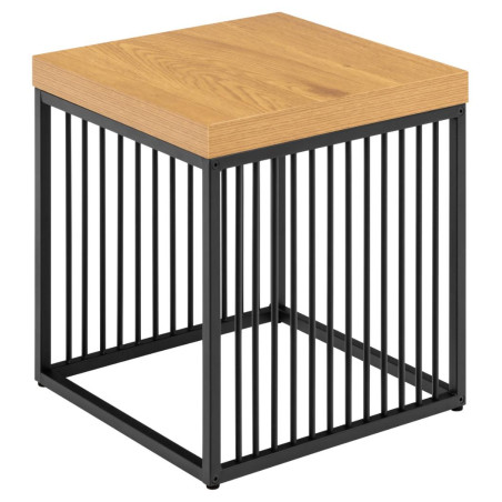 Stolik loft Actona Strington | 40x40cm | Dąb/Czarny