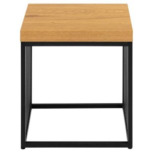 Stolik loft Actona Strington | 40x40cm | Dąb/Czarny