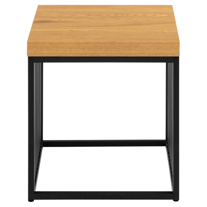 Stolik loft Actona Strington | 40x40cm | Dąb/Czarny