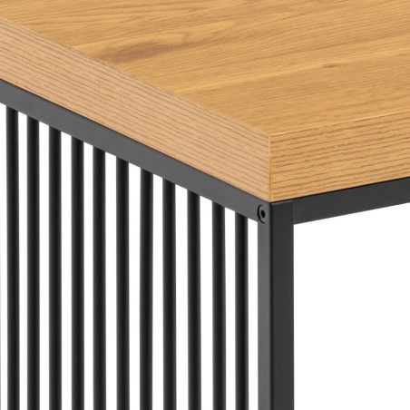 Stolik loft Actona Strington | 40x40cm | Dąb/Czarny