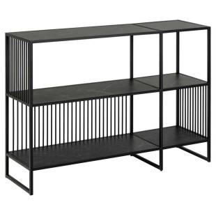 Regał loft Actona Strington 120x83cm czarny | Stylowe półki