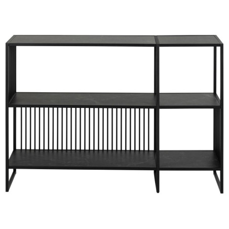 Regał loft Actona Strington 120x83cm czarny | Stylowe półki