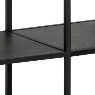 Regał loft Actona Strington 120x83cm czarny | Stylowe półki