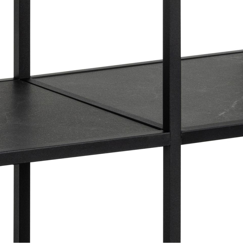 Regał loft Actona Strington 120x83cm czarny | Stylowe półki