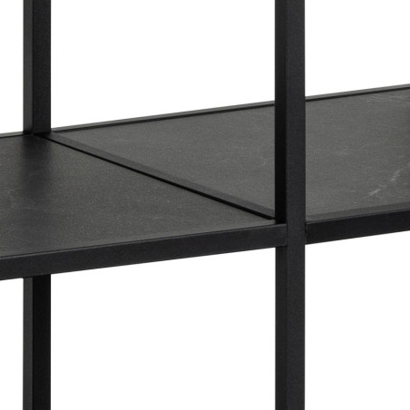 Regał loft Actona Strington 120x83cm czarny | Stylowe półki