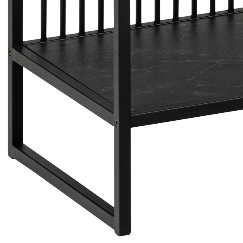 Regał loft Actona Strington 120x83cm czarny | Stylowe półki
