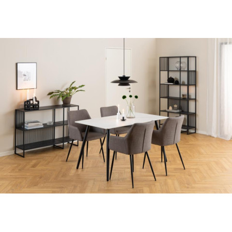 Regał loft Actona Strington 120x83cm czarny | Stylowe półki