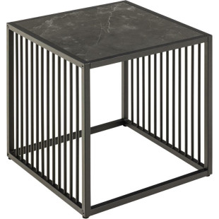 Stolik loft Actona Strington 40x40 czarny marmur - Stylowy i funkcjonalny