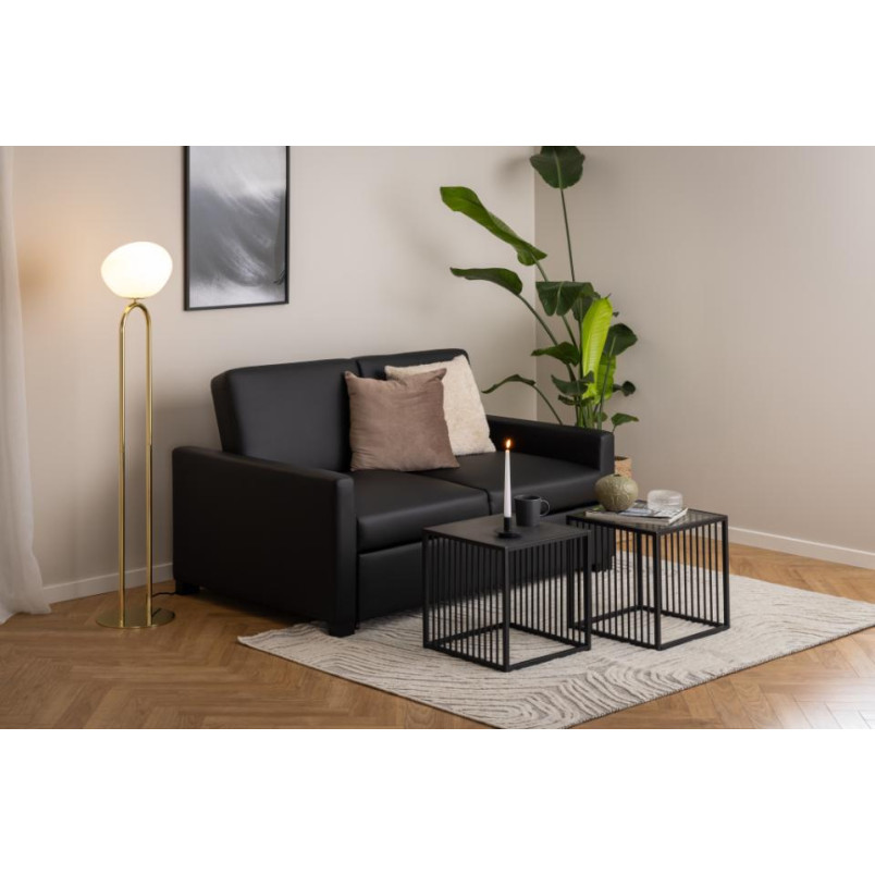 Stolik loft Actona Strington 40x40 czarny marmur - Stylowy i funkcjonalny