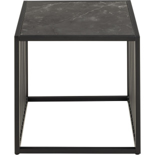 Stolik loft Actona Strington 40x40 czarny marmur - Stylowy i funkcjonalny