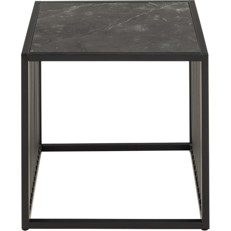 Stolik loft Actona Strington 40x40 czarny marmur - Stylowy i funkcjonalny