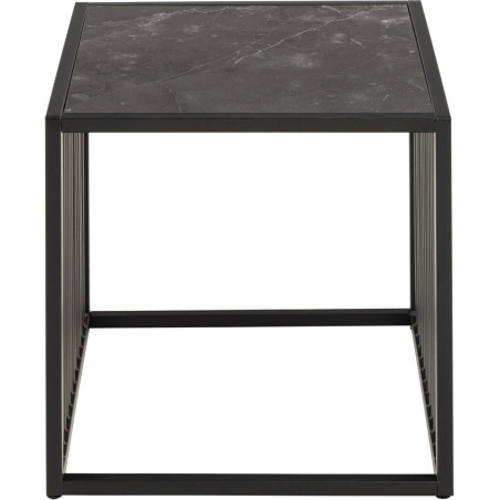 Stolik loft Actona Strington 40x40 czarny marmur - Stylowy i funkcjonalny