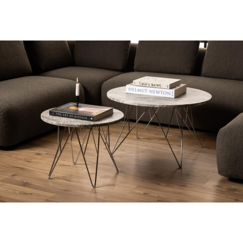 Stolik Actona Prunus | Marmurowy blat, 80cm | Elegancki design