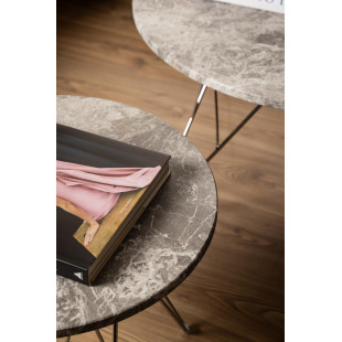 Stolik Actona Prunus | Marmurowy blat, 80cm | Elegancki design