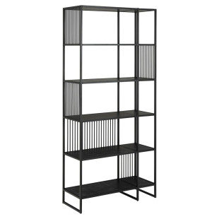 Regał loft Actona Strington 85x185cm czarny - Stylowe przechowywanie