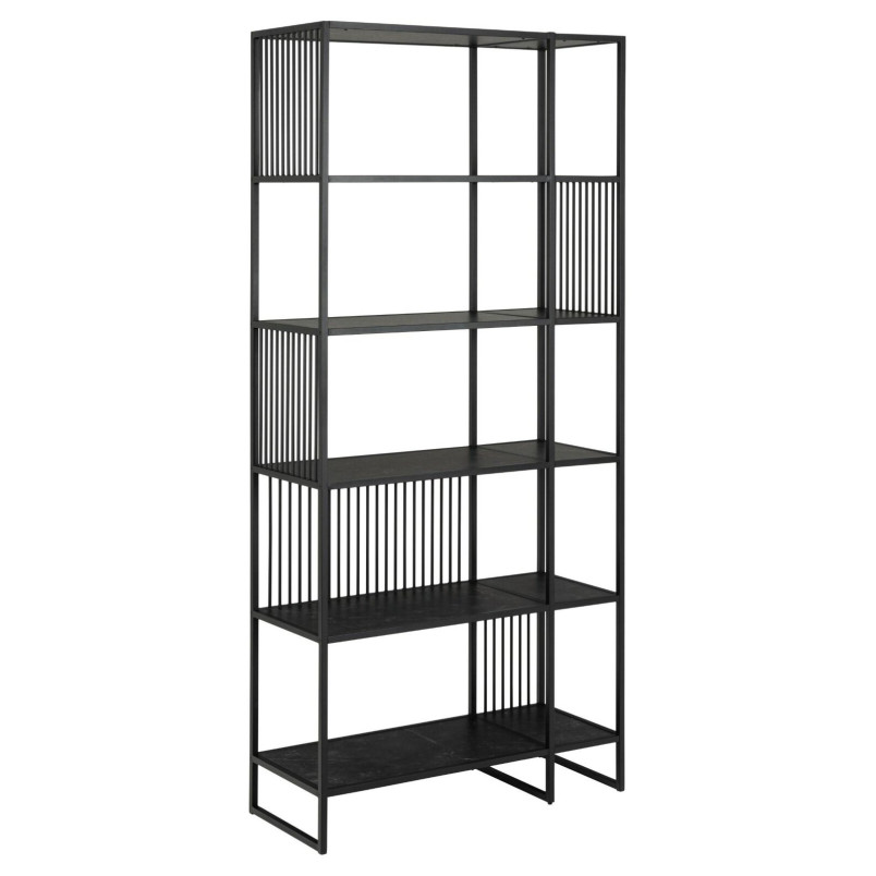 Regał loft Actona Strington 85x185cm czarny - Stylowe przechowywanie