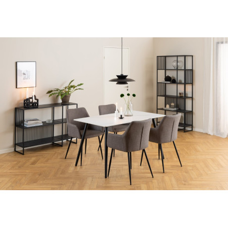 Regał loft Actona Strington 85x185cm czarny - Stylowe przechowywanie