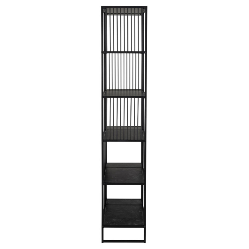 Regał loft Actona Strington 85x185cm czarny - Stylowe przechowywanie