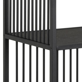 Regał loft Actona Strington 85x185cm czarny - Stylowe przechowywanie