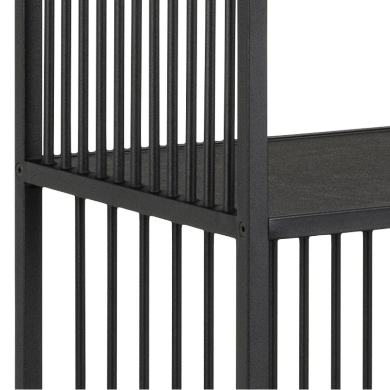 Regał loft Actona Strington 85x185cm czarny - Stylowe przechowywanie