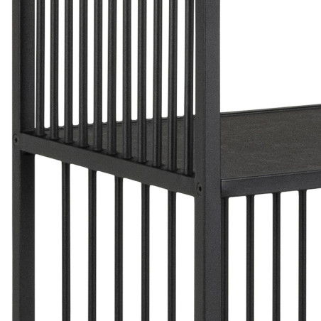 Regał loft Actona Strington 85x185cm czarny - Stylowe przechowywanie