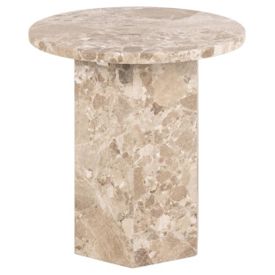 Stolik boczny Actona Naxos | Marmurowy, brązowy, 50cm