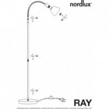 Lampa podłogowa Ray czarna - Nordlux | Nowoczesne oświetlenie