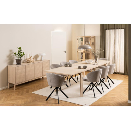 Komoda Actona Linley | Skandynawska, dąb bielony 180x80cm