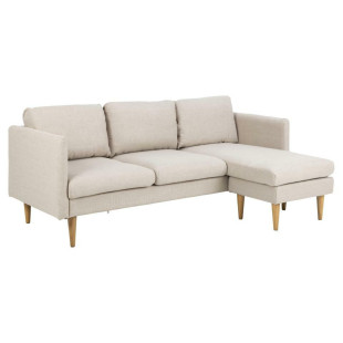 Sofa narożna Milly Actona | Beżowa, drewniane nóżki | Komfort i styl