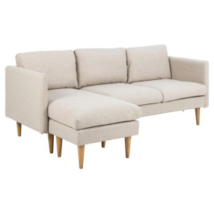 Sofa narożna Milly Actona | Beżowa, drewniane nóżki | Komfort i styl