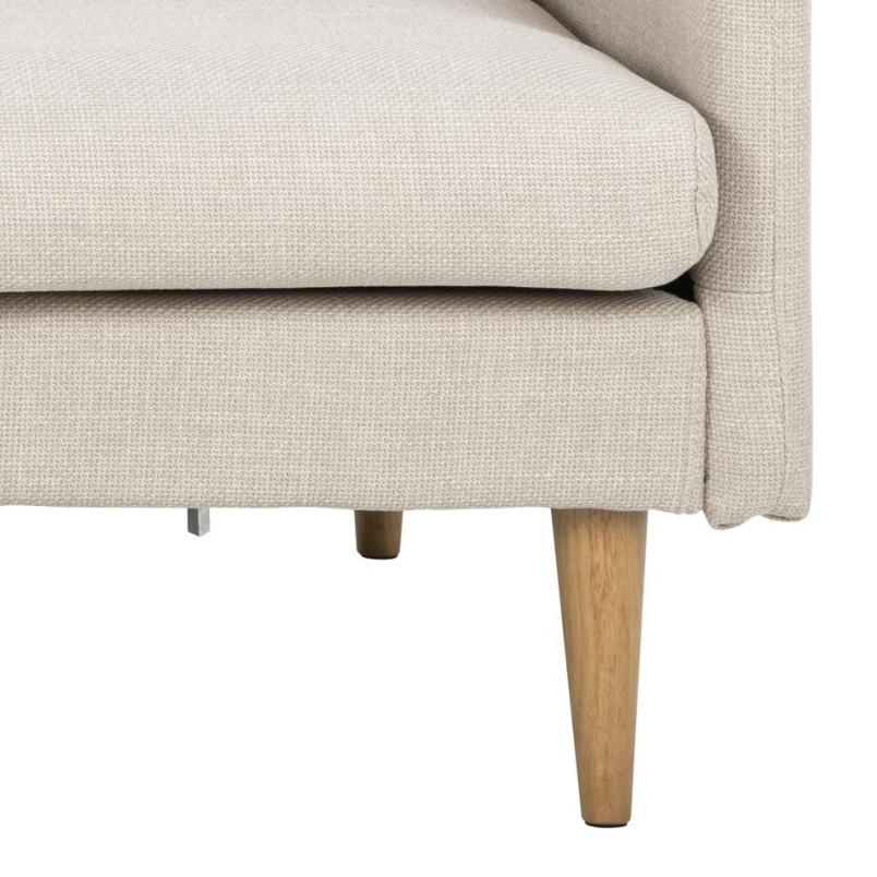 Sofa narożna Milly Actona | Beżowa, drewniane nóżki | Komfort i styl