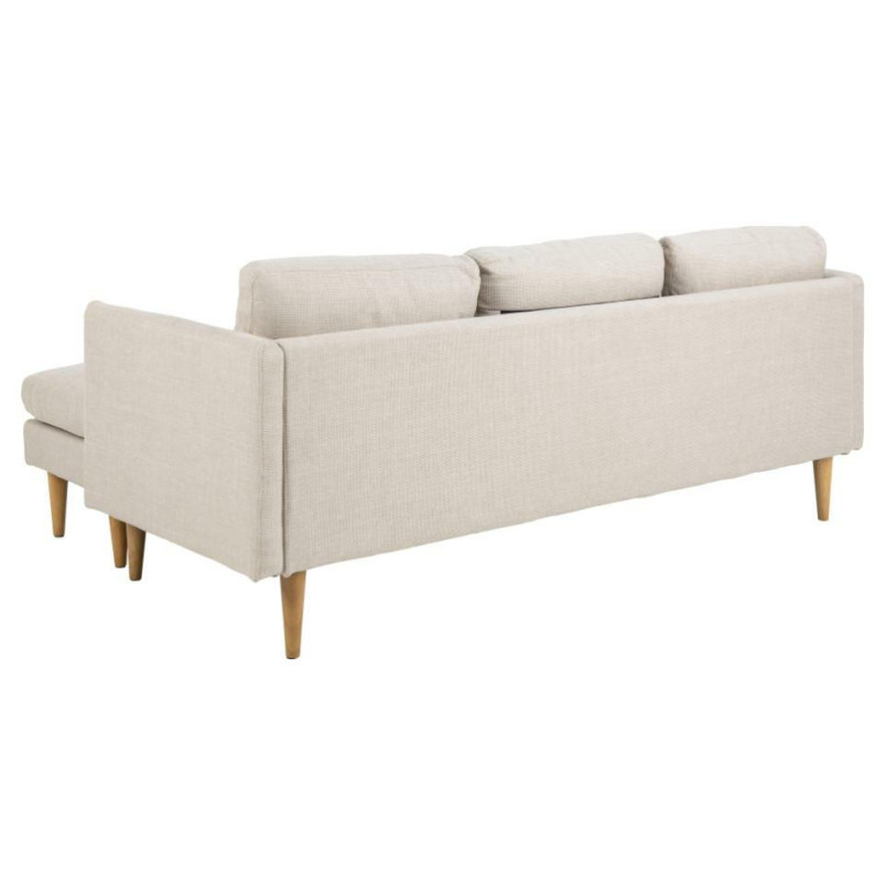 Sofa narożna Milly Actona | Beżowa, drewniane nóżki | Komfort i styl