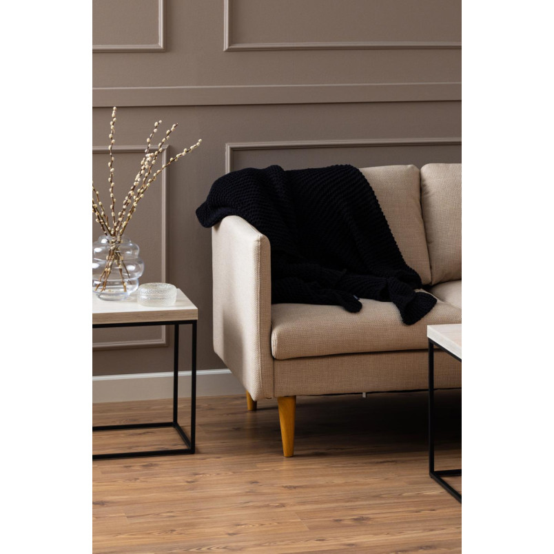 Sofa narożna Milly Actona | Beżowa, drewniane nóżki | Komfort i styl